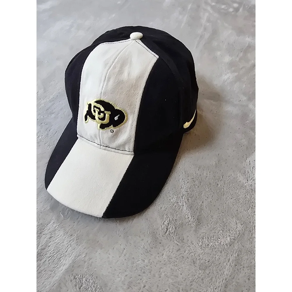 Vintage‎ Nike Colorado Buffaloes Hat Cap Black White Strapback 90s